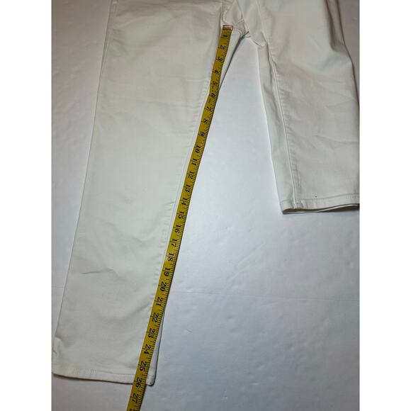 EV1 Women's Maddy Straight Leg 360Stretch Jeans White Size 10 High Rise - Picture 2 of 7